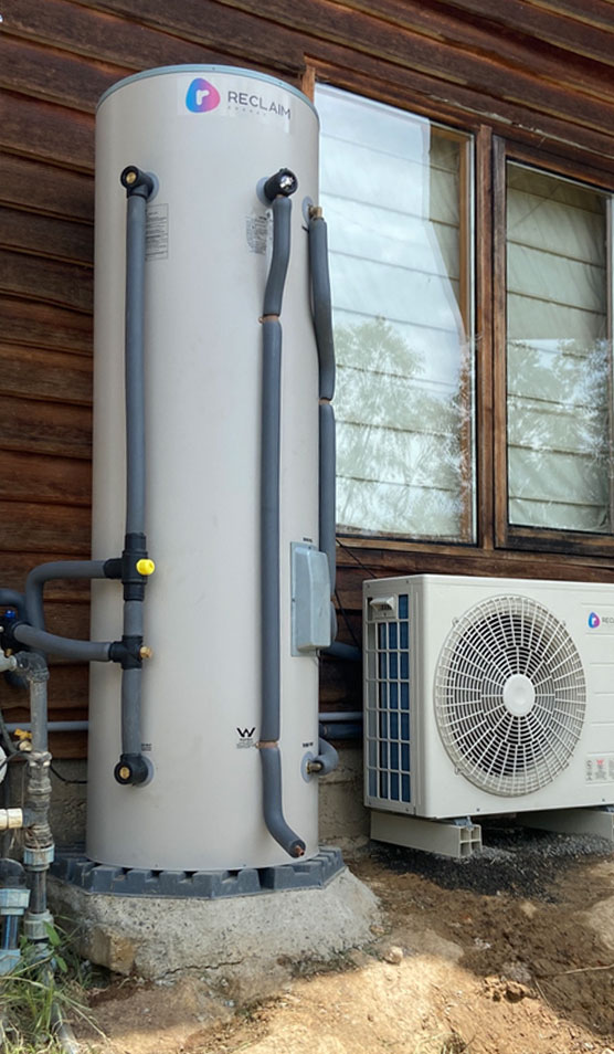 reclaim heat pump hot water system installed and repaired by H2Pro Plumbing