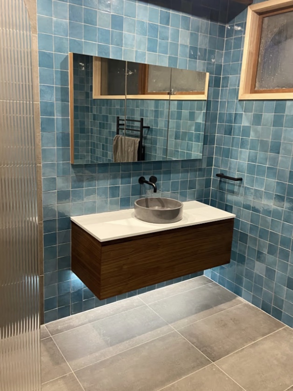 Bathroom vanity installation completed by H2Pro Plumbing in Eltham