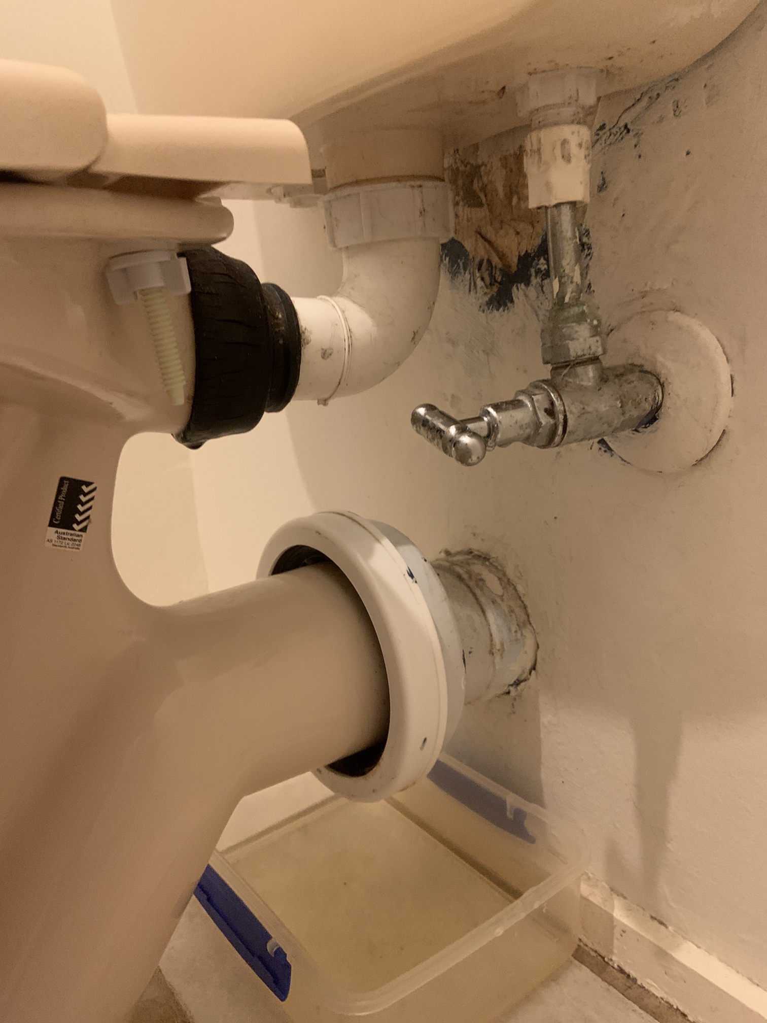 Worn flush cone rubber and leaking pan collar on toilet in Boronia