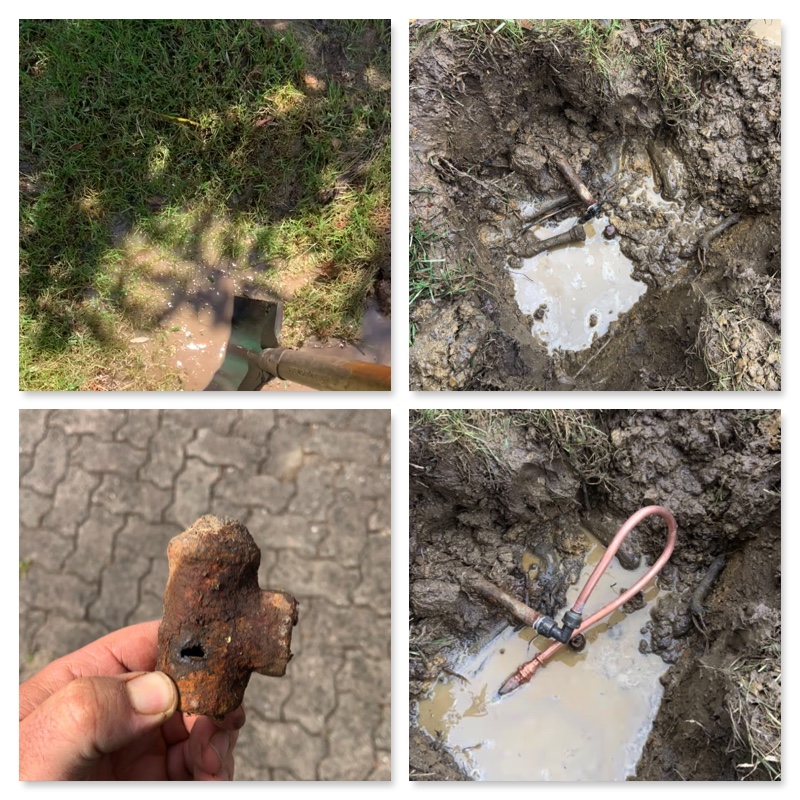 Corroded water pipe replaced after a burst pipe in Templestowe