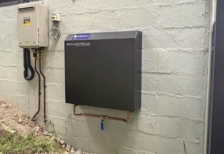 Completed Aquastream water filter installation in The Basin