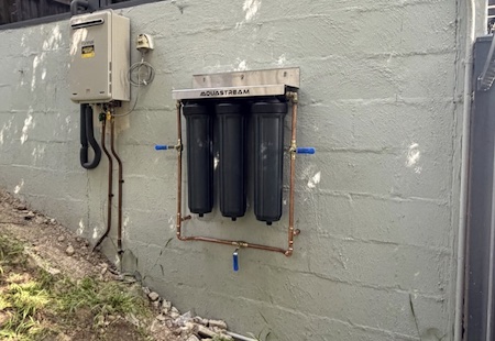 Aquastream water filter partially installed by H2PRO in The Basin